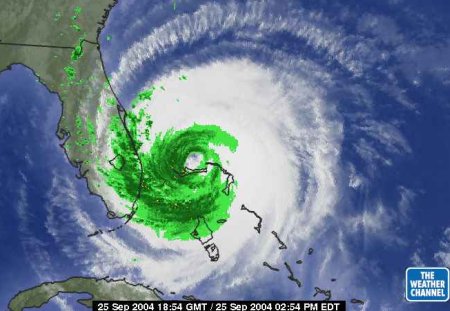 Hurricane Jeanne heads towards the Florida peninsula